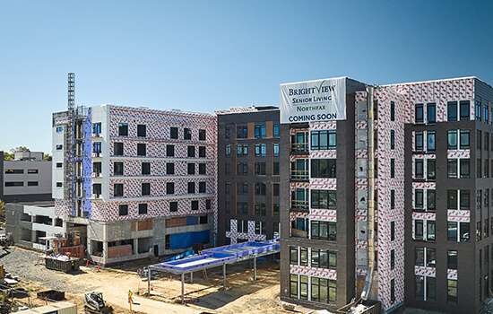 A new Brightview Senior Living community under construction.