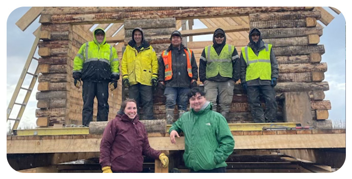 Teammates from The Kuskokwim Corporation participate in a housing project for Alaska Native people.