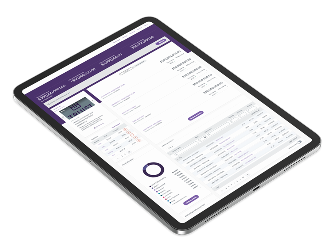 Truist investment portfolio dashboard.