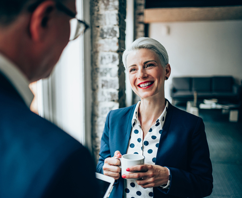 coworkers having a chat