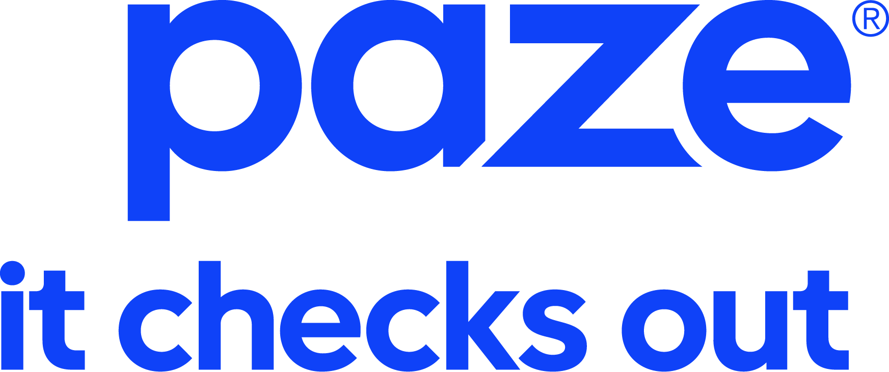 Paze® it checks out logo
